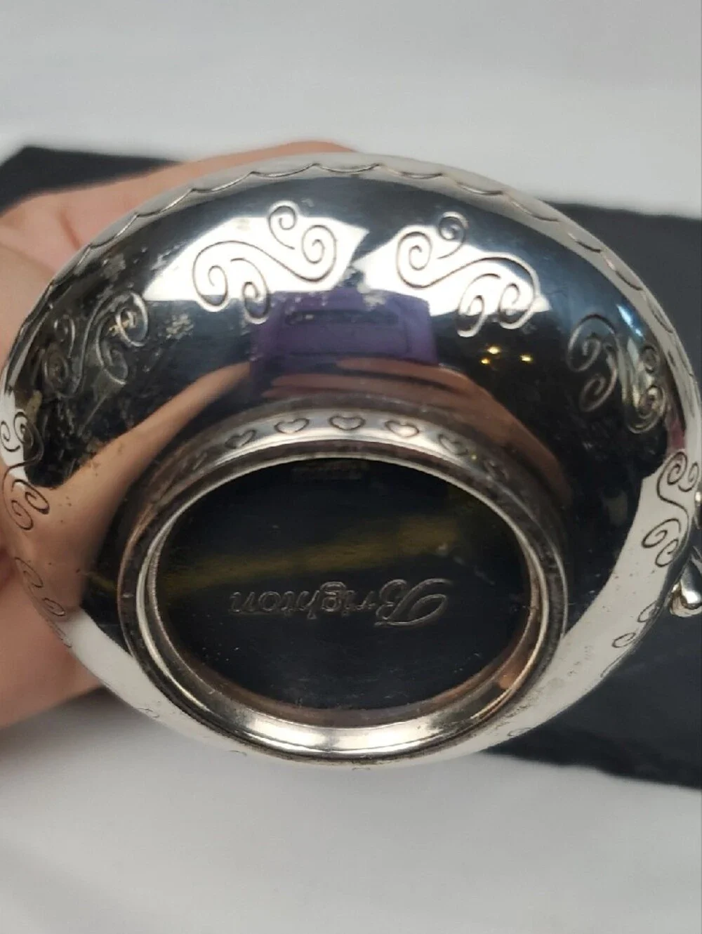 Brighton Silver-Tone Cat Ring Dish with Upright Tail